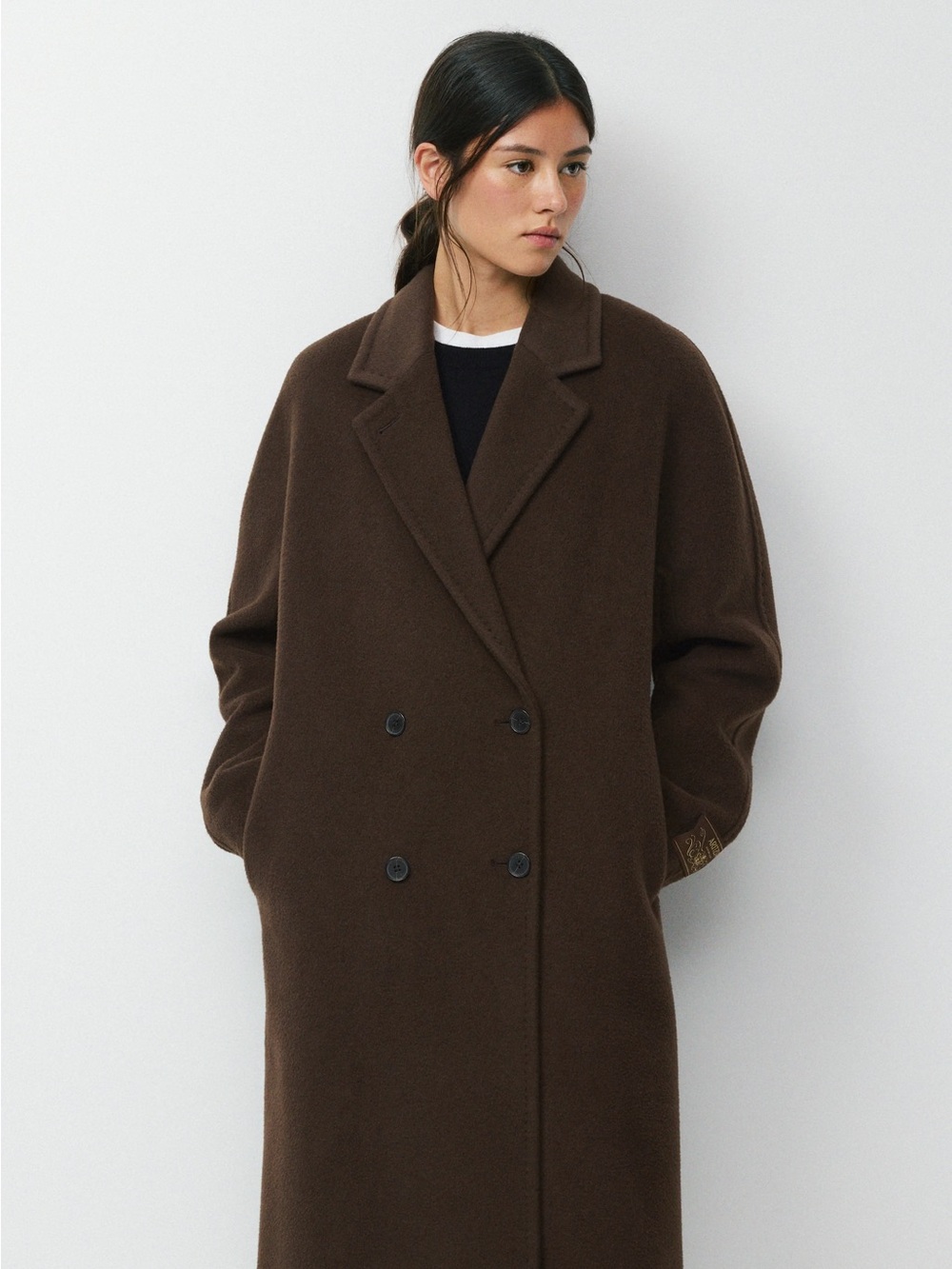 Aritzia Babaton “Slouch Coat” in Dark Brown (read description)
